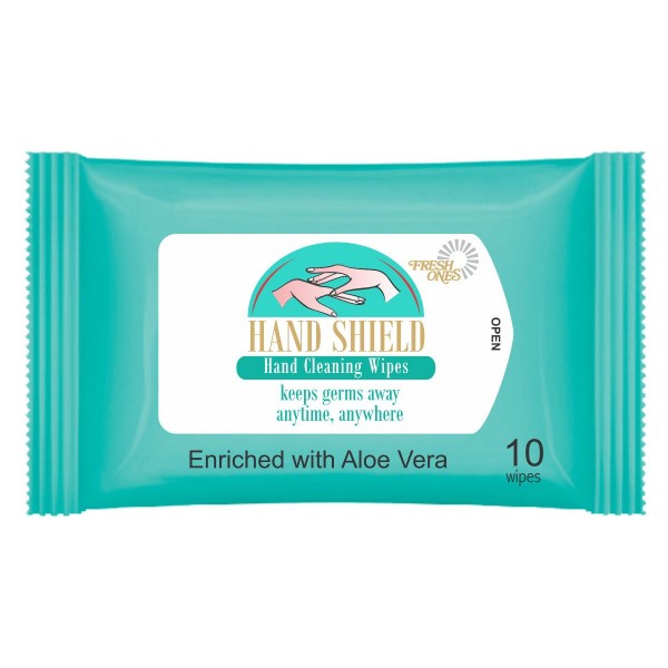 FRESHONES HAND SHIELD Hand Cleaning Wipes 10 N (Pack of 10)